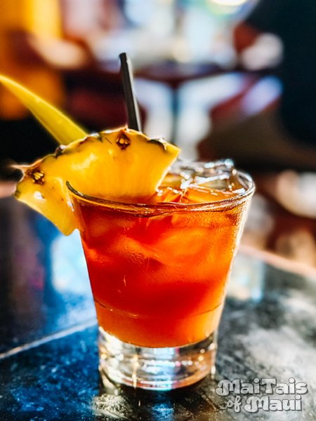 top shelf mai tai at Three's Bar & Grill